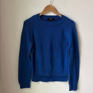 Able Crew Neck Sweater in Blue Organic Cotton Casual Comfy Travel Comfy Size XS